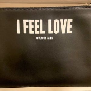 Iconic and Rare Givenchy I FEEL LOVE Clutch In Like New Condition